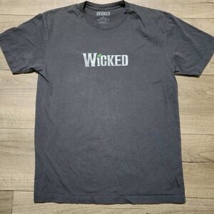 Wicked The Musical Defy Gravity Tour T-Shirt‎ Mens Medium Gray Broadway Graphic